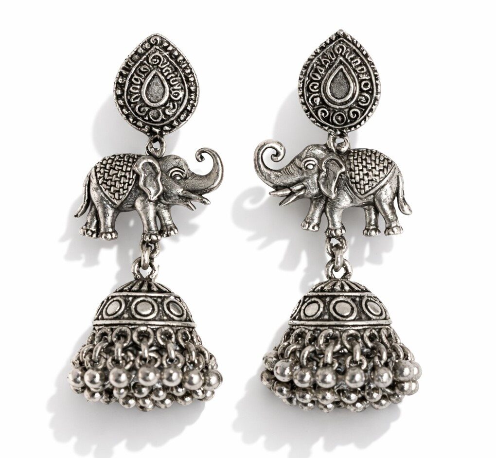 Gajraj Heritage Oxidized Jhumkas