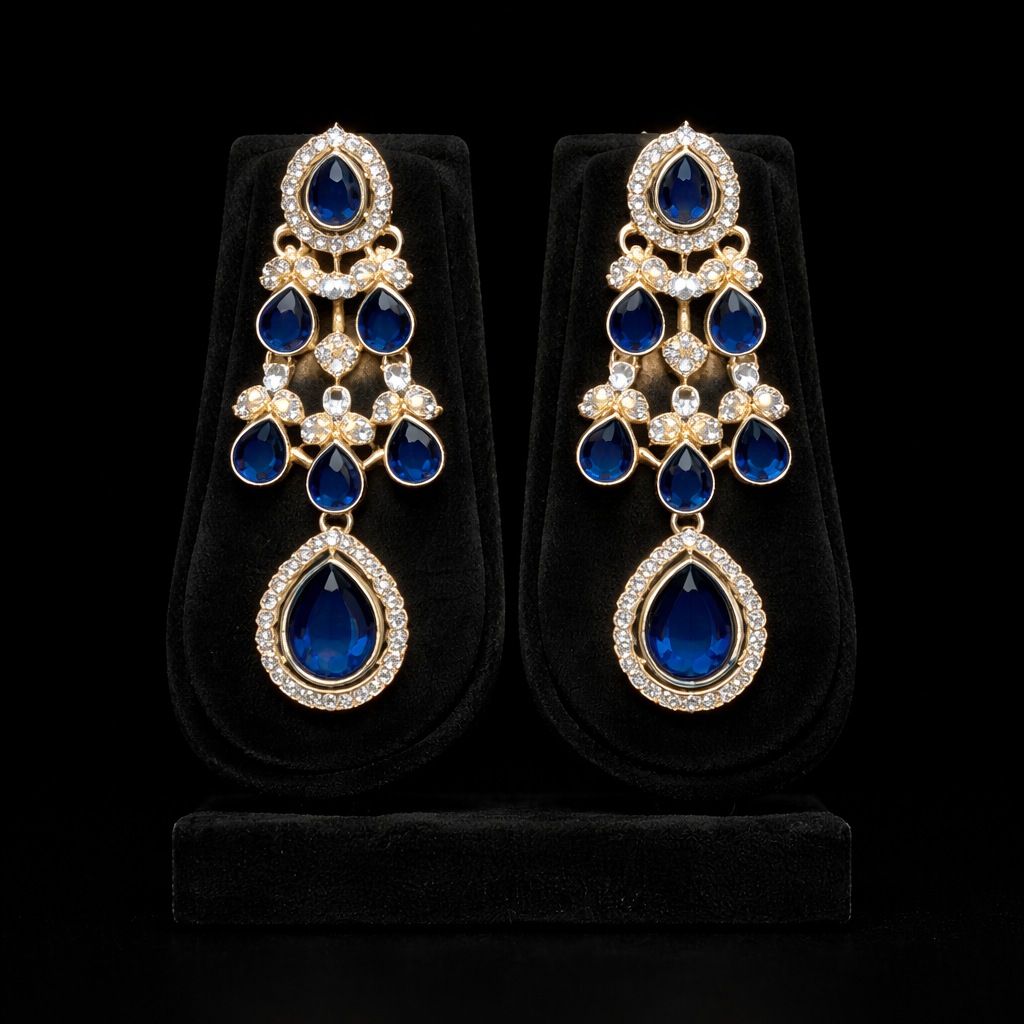 Sapphire Elegance Necklace Set - Image 2