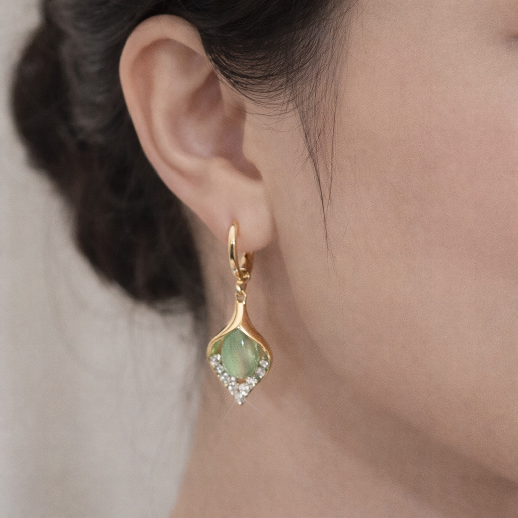 Emerald Drop Grace Earrings - Image 2