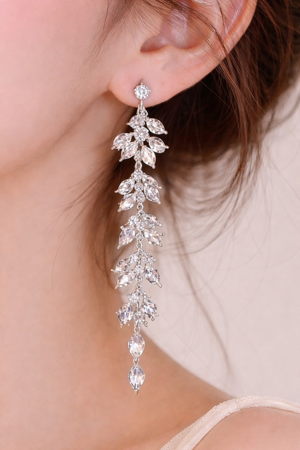 Crystal Vine Drop Earrings - Image 2