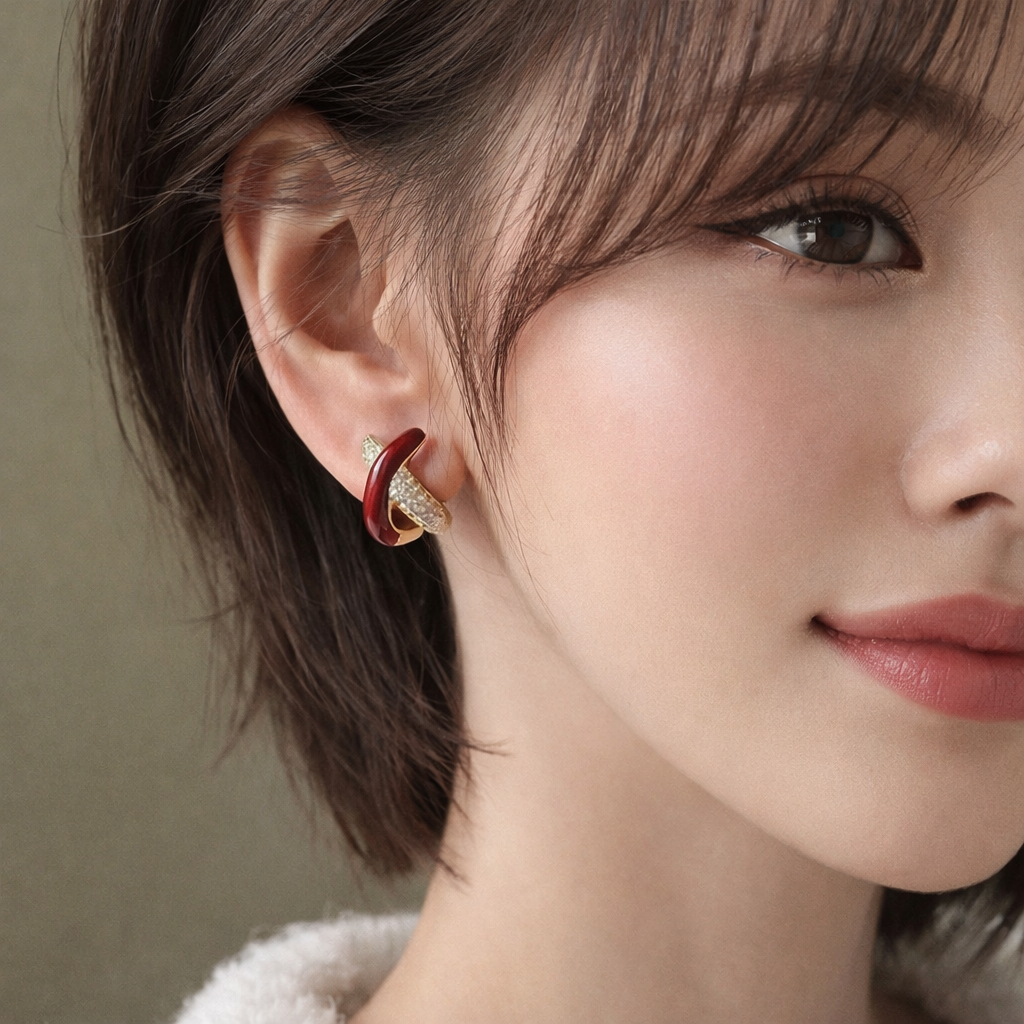 Crimson Curve Luxe Earrings