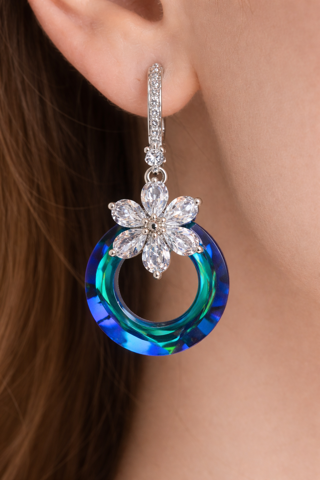 Ocean Bloom Crystal Pendant Set - Image 2