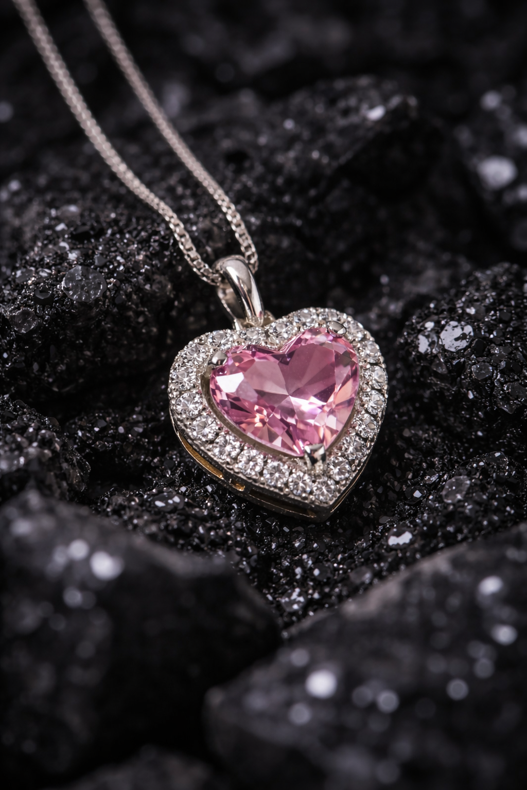 Ruby Heart Elegance AD Pendant