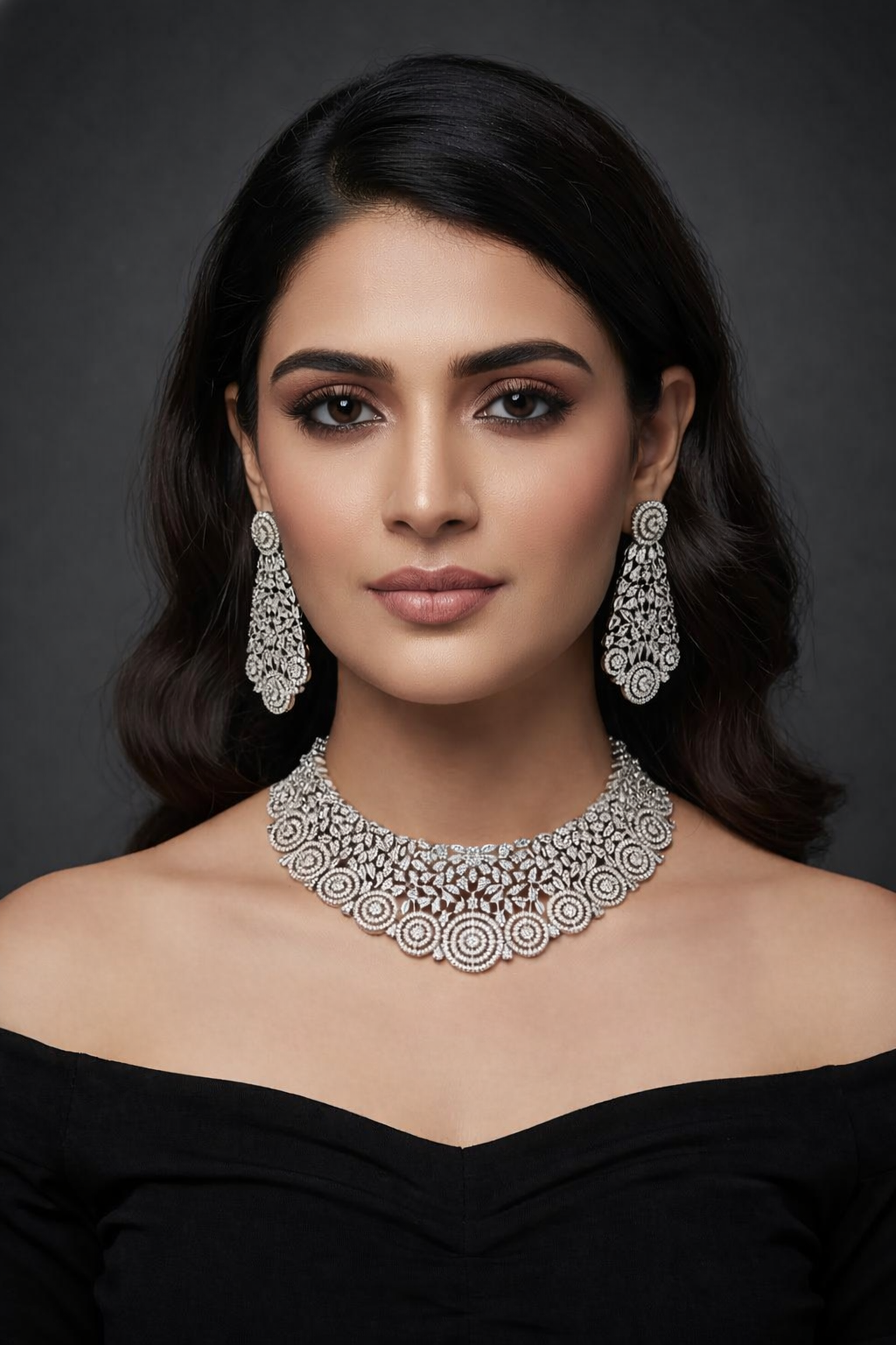 Royal Spiral Diamond Choker Set