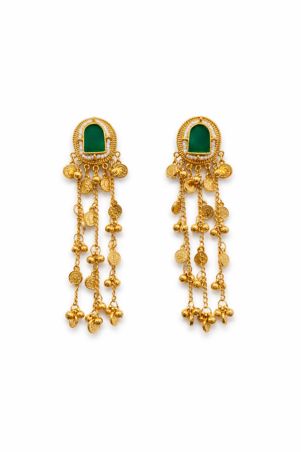 Kashmiri Royal Cascade Earrings - Image 2