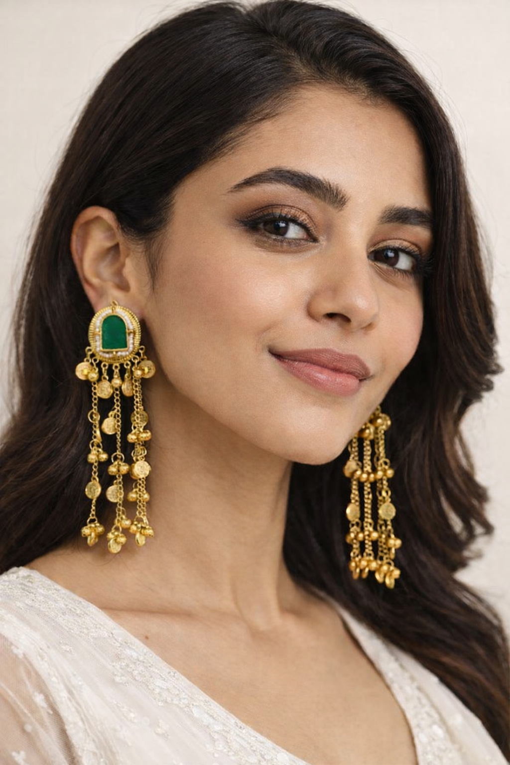 Kashmiri Royal Cascade Earrings - Image 3