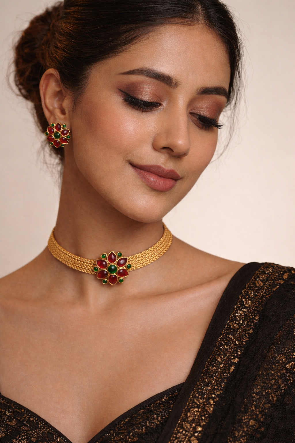 Royal Kundan Bloom Choker Set