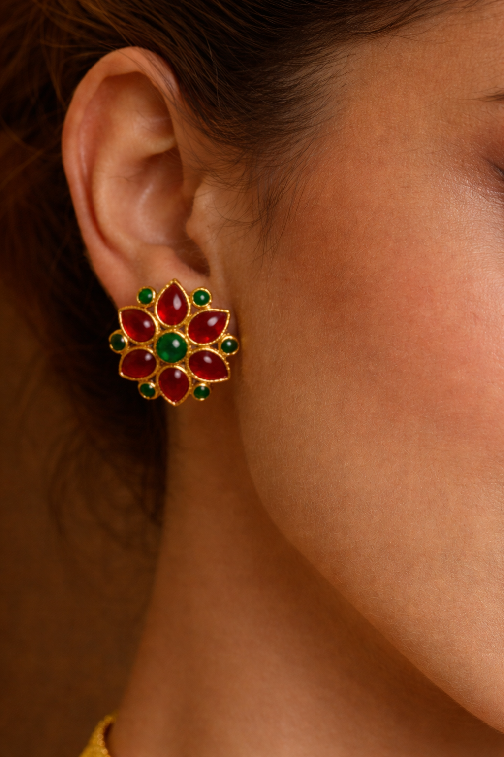 Royal Kundan Bloom Choker Set - Image 2