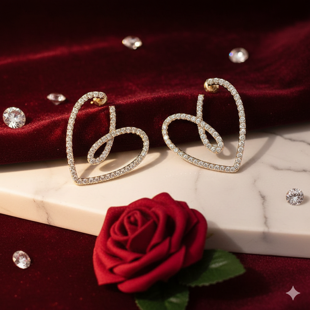 Eternal Heart Sparkle Earrings