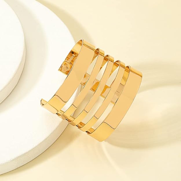 Golden Layered Cuff Bracelet