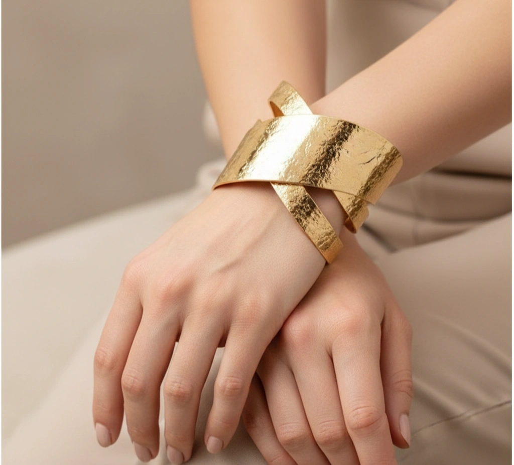 Aurum Cross Cuff Bracelet