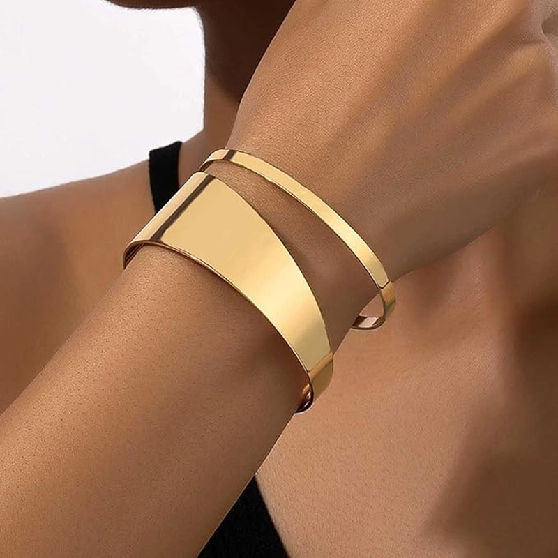 Sleek Gold Statement Cuff Bracelet